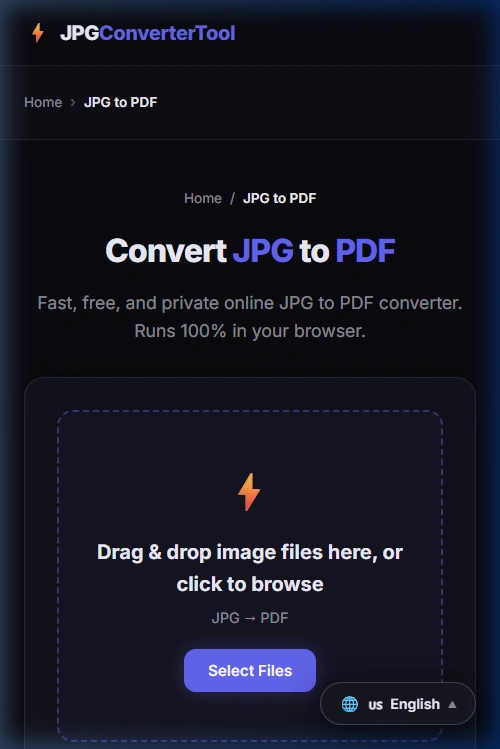 Upload photo on JPGConverterTool iPhone